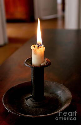 Warm Antique Candlestick by Babcock Homestead Photography