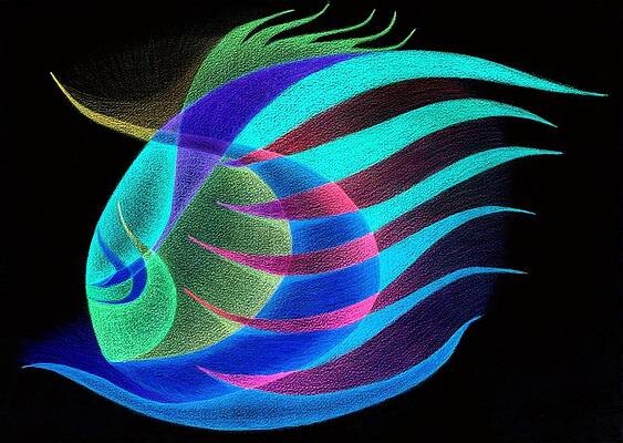 Red Fish Inverted Colors by Tatyana Zverinskaya