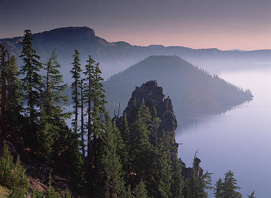 Wall Art - Photograph - Wizard Island In The Center Of Crater by Tim Fitzharris