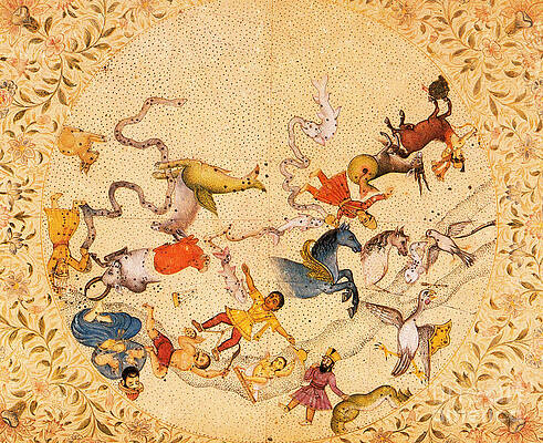 Wall Art - Photograph - Zodiac Signs From Indian Manuscript by Science Source