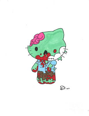 Hello Kitty Drawing by Jamalia Lailasari - Fine Art America