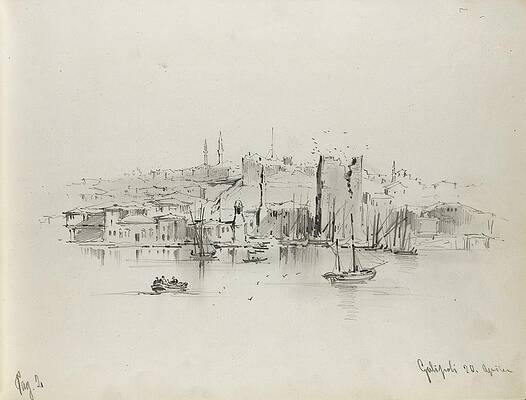 A Journey From Istanbul To London Painting By Count Amadeo Preziosi