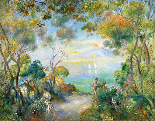 A Garden in Sorrento Print by Pierre-Auguste Renoir
