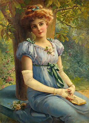 A sweet glance Print by Emile Vernon