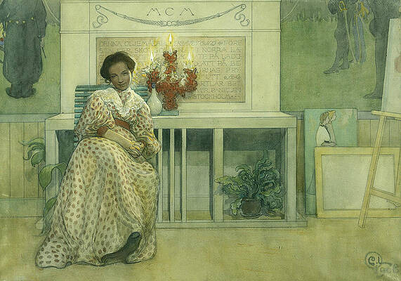 After the prom Print by Carl Larsson