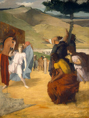 Alexander and Bucephalus Print by Edgar Degas