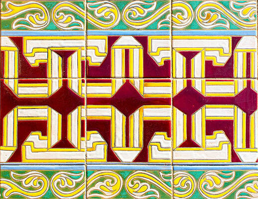 Wall Art - Photograph - Azulejo - Geometrical Decoration  3 #1 by AM FineArtPrints