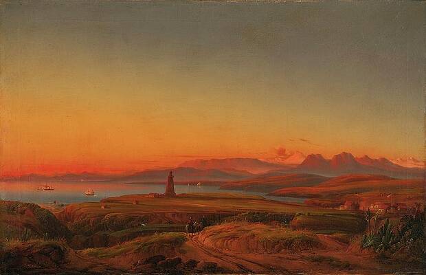 Wall Art - Painting - Bay Near Valparaiso #1 by MotionAge Designs