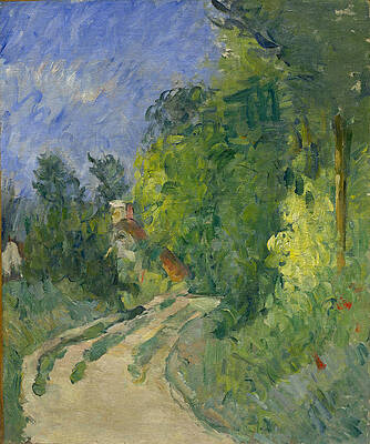 Bend in the Road Through the Forest Print by Paul Cezanne