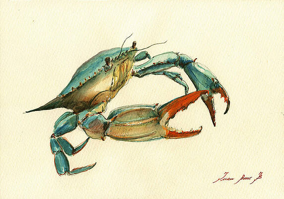 Blue Crab Art - Pixels