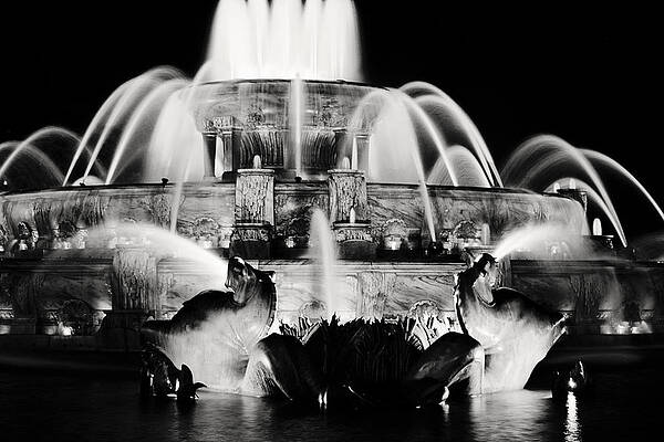 Buckingham Fountain at Night by Laura Kinker Buckingham Fountain at Night by Laura Kinker