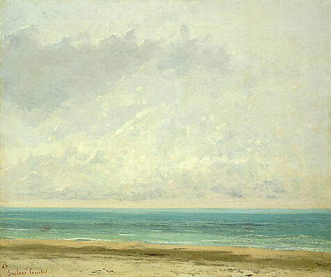 Calm Sea Print by Gustave Courbet