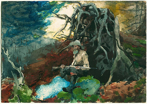 Campfire. Adirondacks Print by Winslow Homer