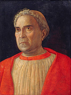 Cardinal Ludovico Scarampi Mezzarota called Ludovico Trevisano Print by Andrea Mantegna