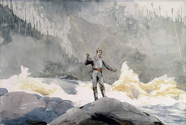 Casting Print by Winslow Homer