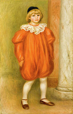 Claude Renoir in Clown Costume Print by Pierre-Auguste Renoir