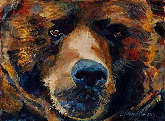 Grizzly Bear Face Paintings Fine Art America