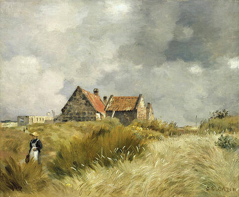 Cottage in the Dunes Print by Jean-Charles Cazin