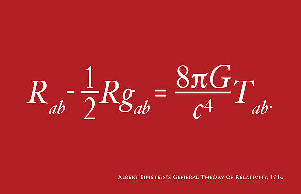 Wall Art - Digital Art - Einstein Theory of Relativity #1 by Michael Tompsett