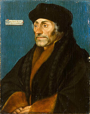 Erasmus of Rotterdam Print by Hans Holbein the Younger