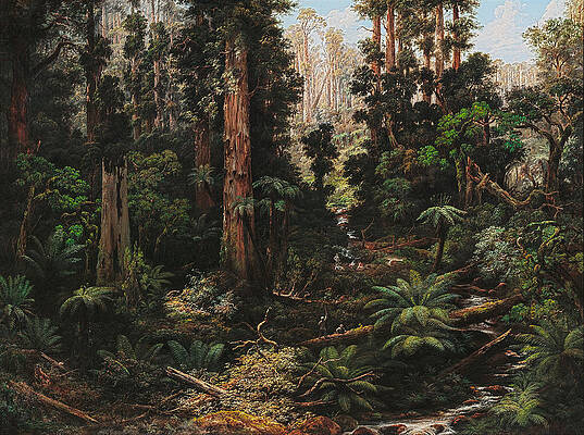 Wall Art - Painting - In the Sassafras Valley. Victoria by Isaac Whitehead
