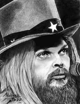 Wall Art - Drawing - Leon Russell  by Michael Todd
