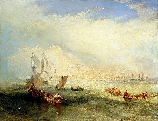 Line Fishing. Off Hastings Print by Joseph Mallord William Turner