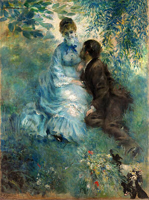 Lovers Print by Pierre-Auguste Renoir