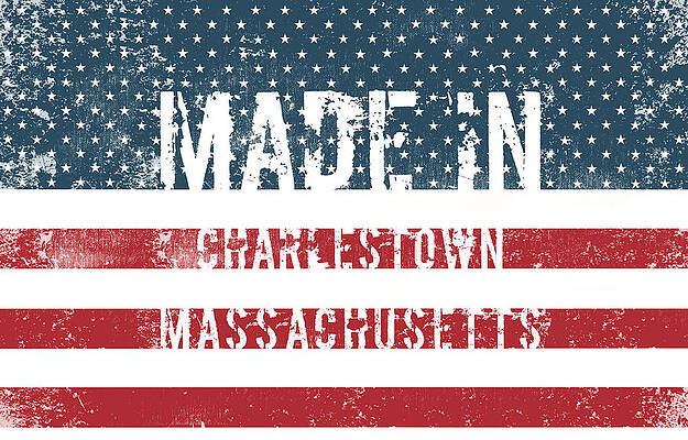 Wall Art - Digital Art - Made in Charlestown, Massachusetts #1 by Tinto Designs