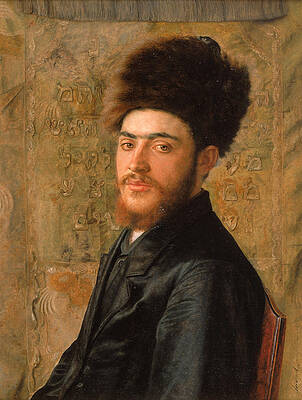 Man With Fur Hat Print by Isidor Kaufmann