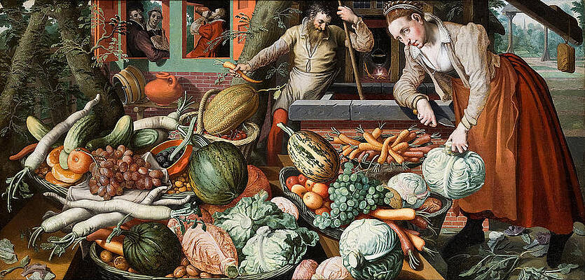 Market Scene Print by Pieter Aertsen