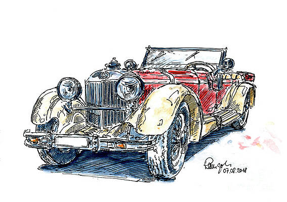 Antique Car Drawings Fine Art America