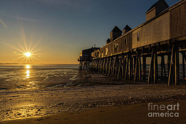 Wall Art - Photograph - Old Orchard Beach Pier at Sunrise #1 by Craig Shaknis