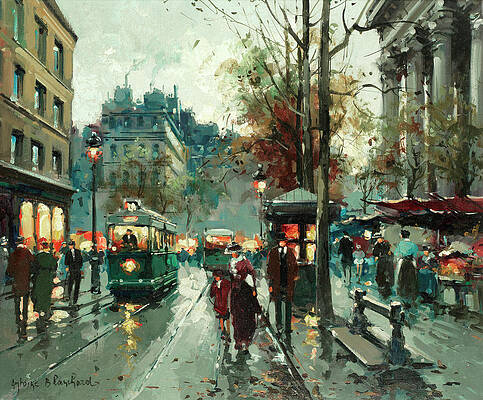Rainy Street Paintings Fine Art America