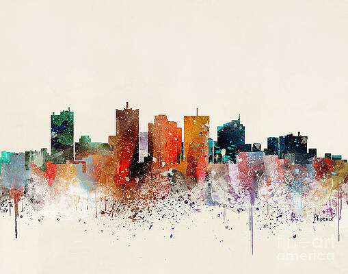 Phoenix Cityscape Art Fine Art America