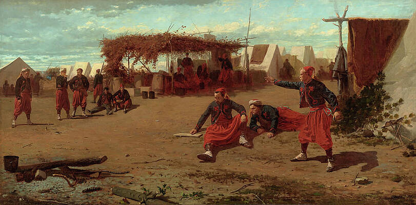 Pitching Quoits Print by Winslow Homer