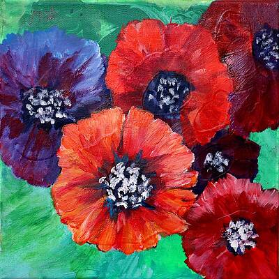 Wall Art - Painting - Poppy Series #11 by Carole Sluski