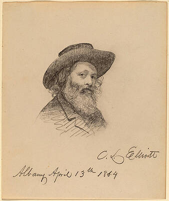 Portrait of the Artist Asa W. Twitchell Print by Charles Loring Elliott