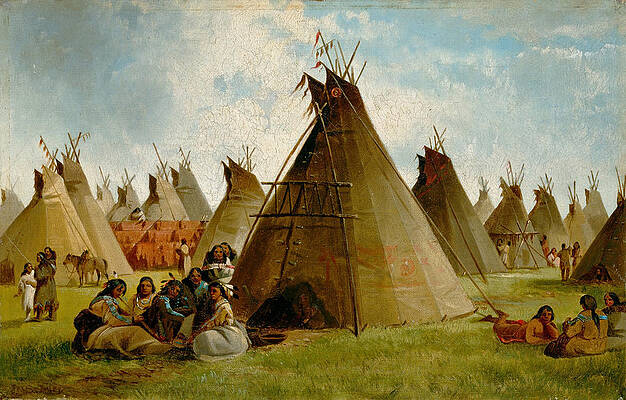 Prairie Indian Encampment Print by John Mix Stanley