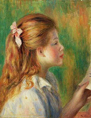 Girl Reading Book Paintings Fine Art America