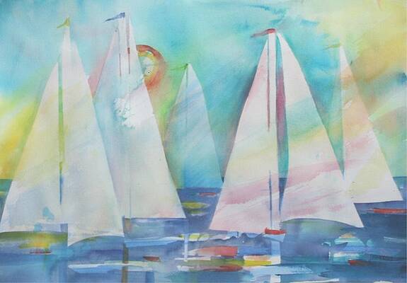 Red Sails in the Sunset by Patricia Ricci Red Sails in the Sunset by Patricia Ricci