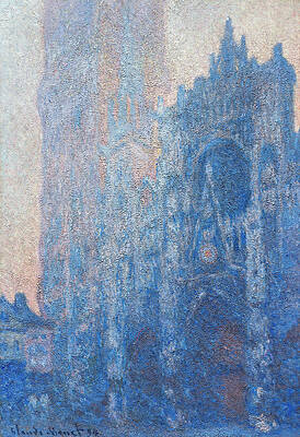 Rouen Cathedral Facade and Tour d'Albane. Morning Effect Print by Claude Monet