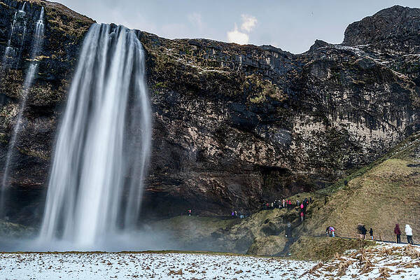 Wall Art - Photograph - Seljalandsfoss waterfalls view in winter, iceland #1 by Pradeep Raja PRINTS