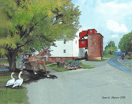  Painting - Silver Lake Mill-Shenandoah Valley #1 by Joan Shaver
