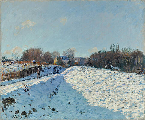 Snow Effect at Louveciennes Print by Alfred Sisley