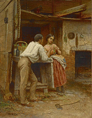 Southern Courtship Print by Eastman Johnson