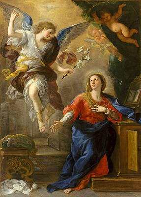 The Annunciation Print by Luca Giordano