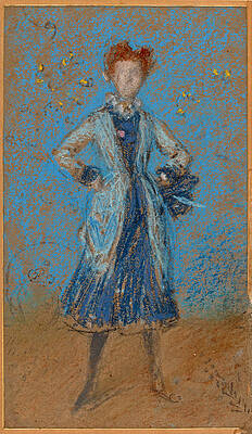 The Blue Girl Print by James Abbott McNeill Whistler