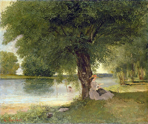 The Charente at Port-Bertaud Print by Gustave Courbet