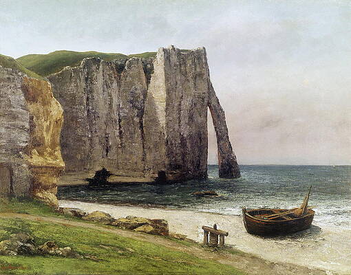 The Cliffs at Etretat Print by Gustave Courbet